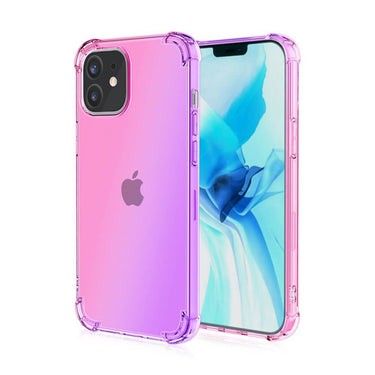Clear Rainbow Airbag Bumper Shockproof Case Cover - Compatible with iPhone 12 mini (5.4'')